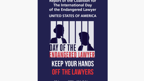 dag van de bedreigde advocaat 2026